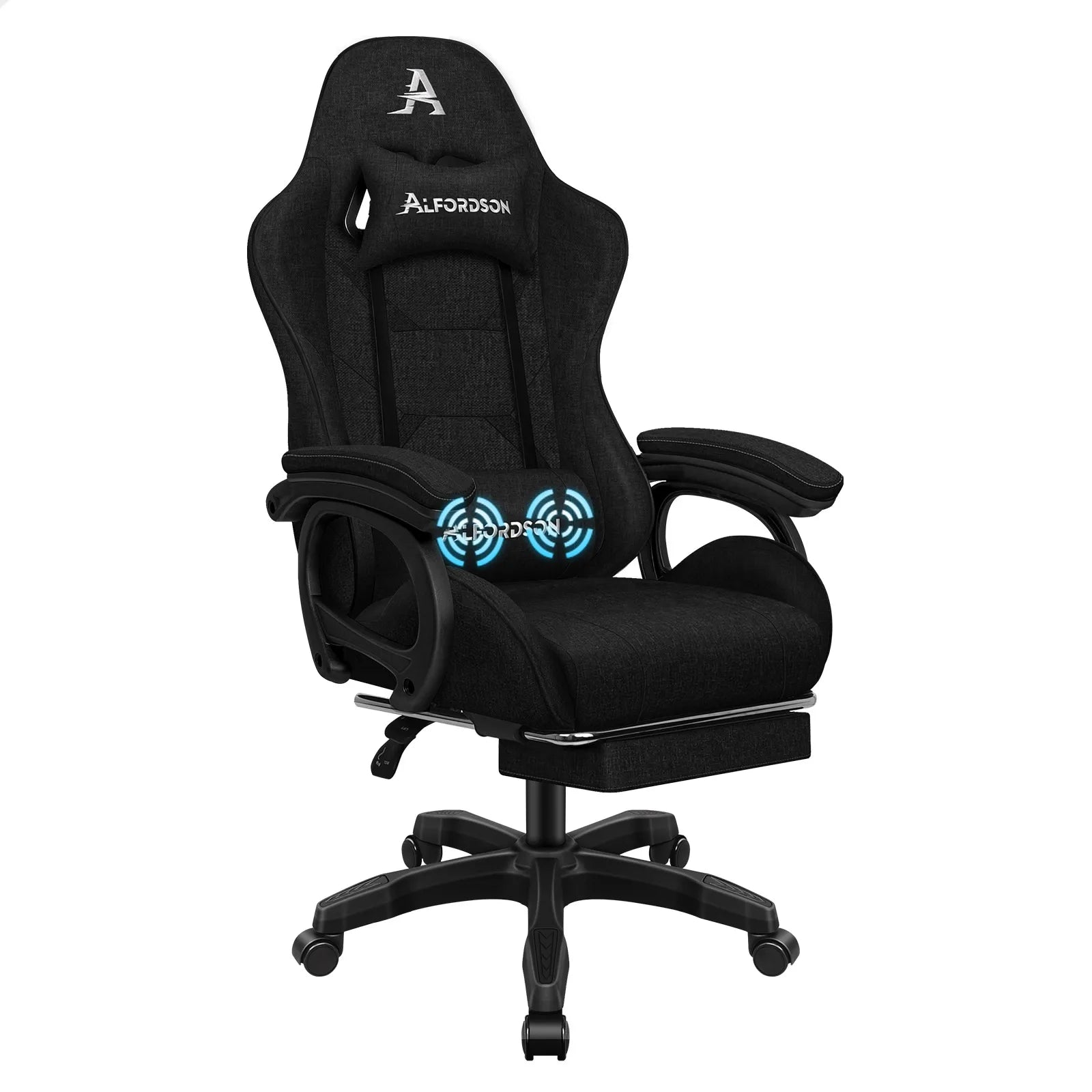 ALFORDSON Gaming Office Chair Racing Massage Leather Computer Seat Footrest
