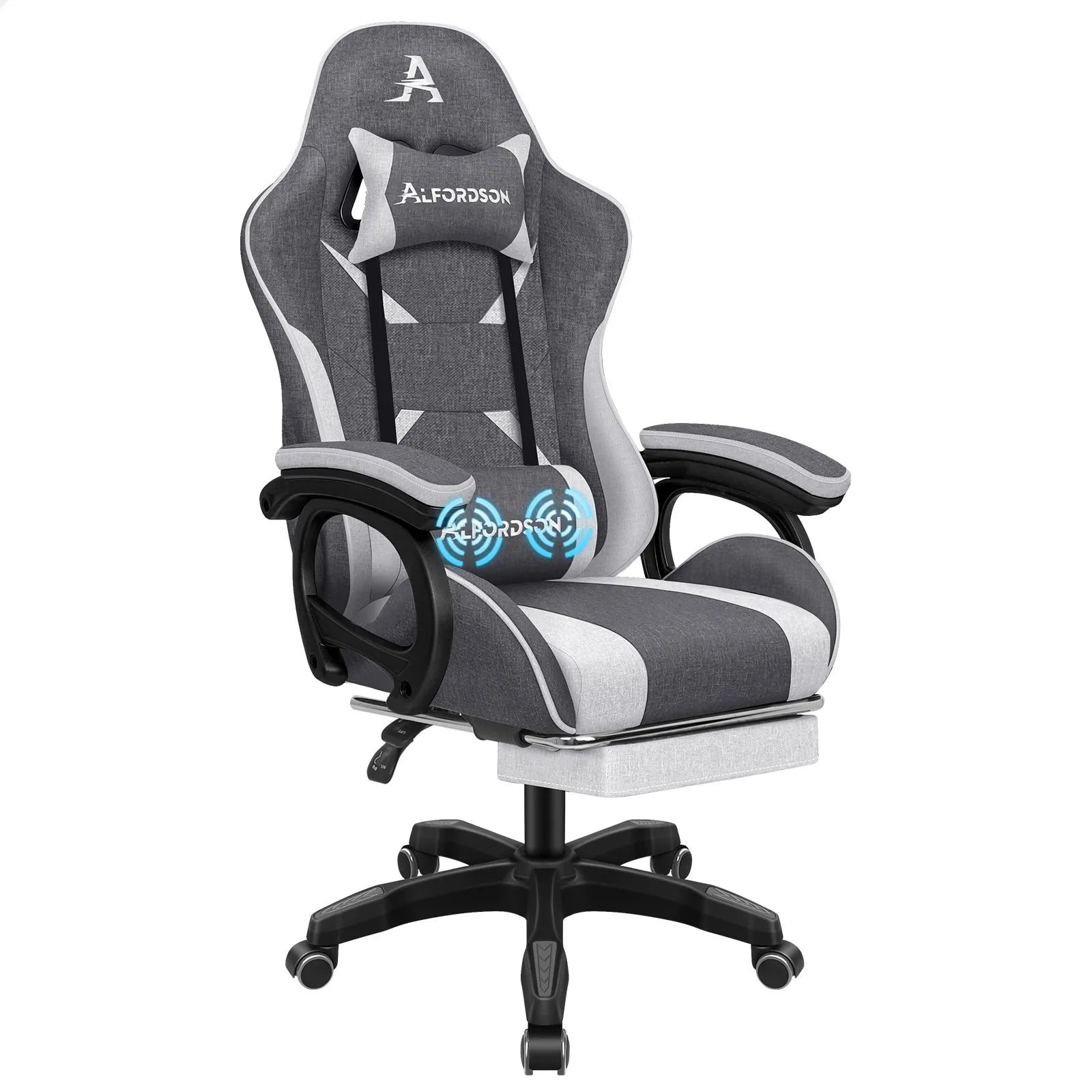 ALFORDSON Gaming Office Chair Racing Massage Leather Computer Seat Footrest