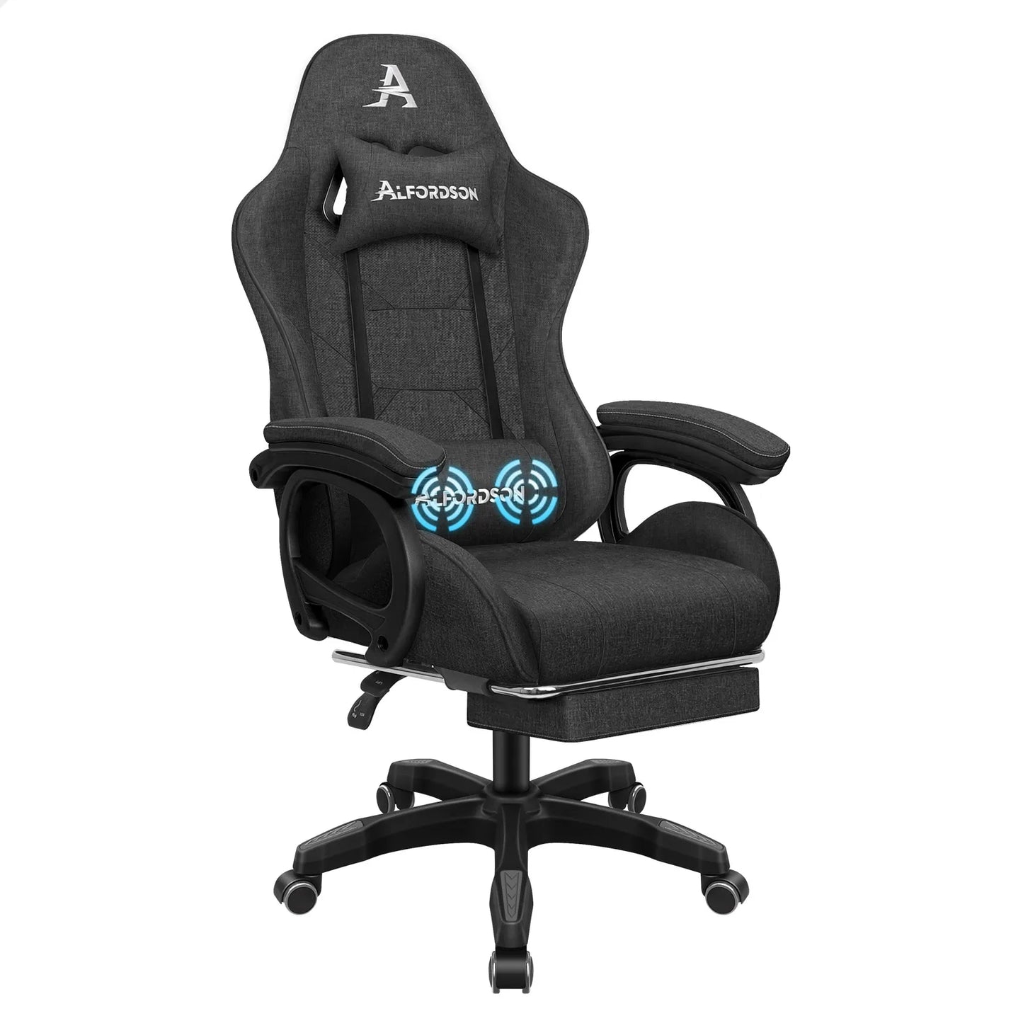 ALFORDSON Gaming Office Chair Racing Massage Leather Computer Seat Footrest