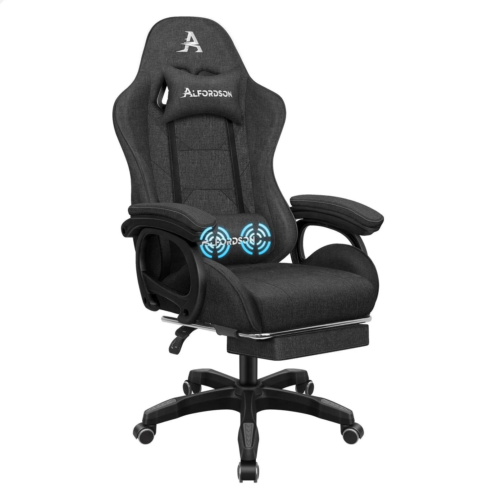 ALFORDSON Gaming Office Chair Racing Massage Leather Computer Seat Footrest